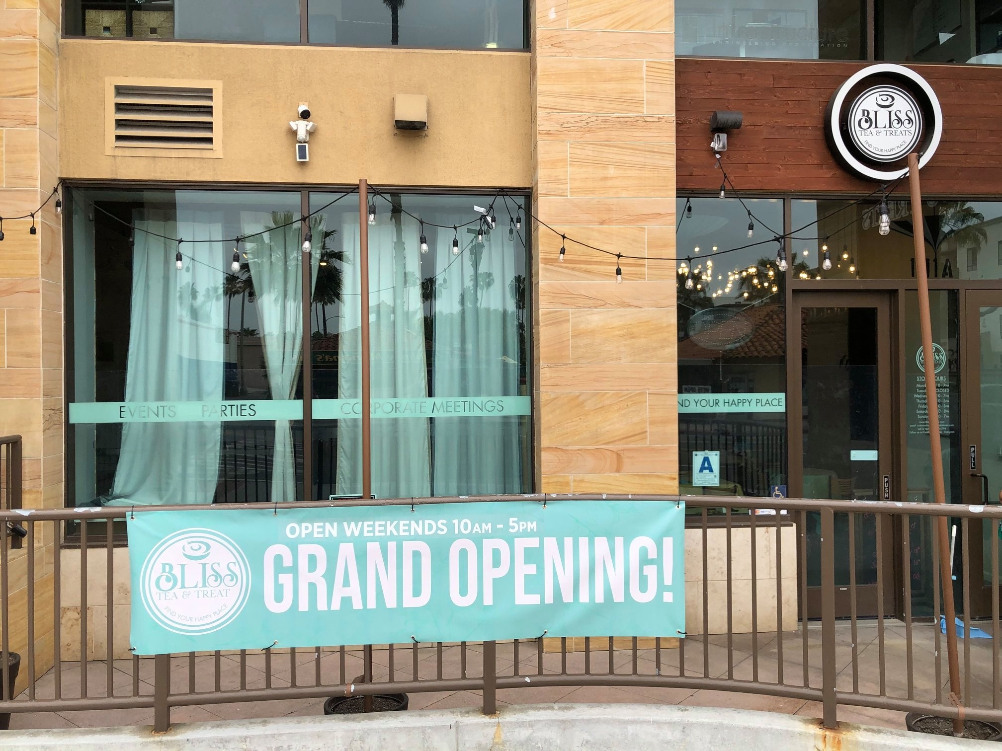 Bliss Tea and Treats Grand Opening Banner